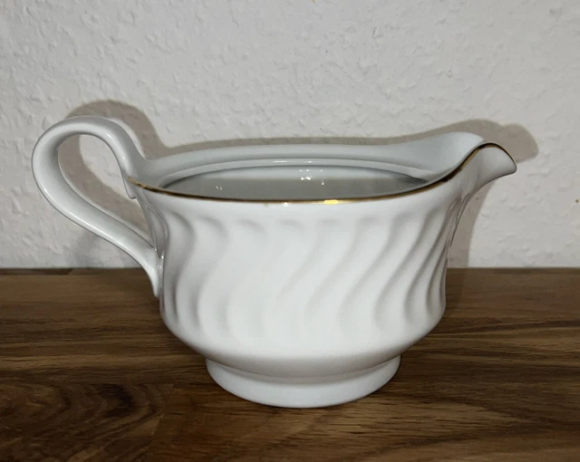 BAREUTHER WALDSASSEN 163 Bavaria Geschirr Saucier Weiß Goldrand